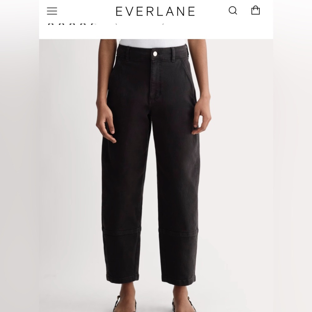 Everlane Black Utility Barrel Pant